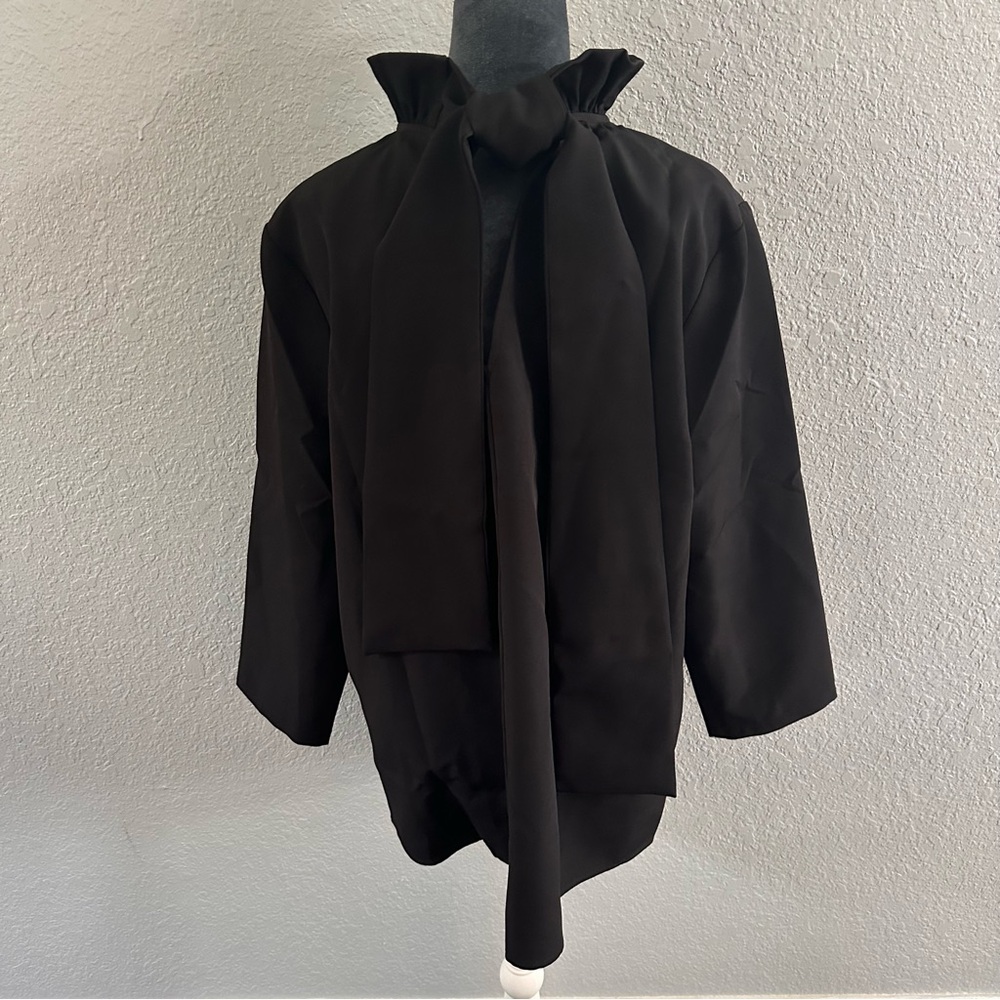 Tuckernuck Black Ruffle-Neck Tunic Top - Picture 5 of 9